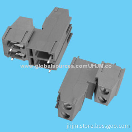 Single Bi-right Housing Type Screw Terminal Blocks with 5.0-5.08mm Pitch, Straight 2x2 or 2x3 Pins